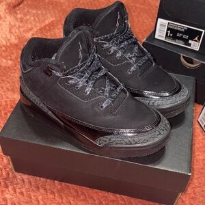 Jordan 3 Retro Kids - Black cat size: 1Y